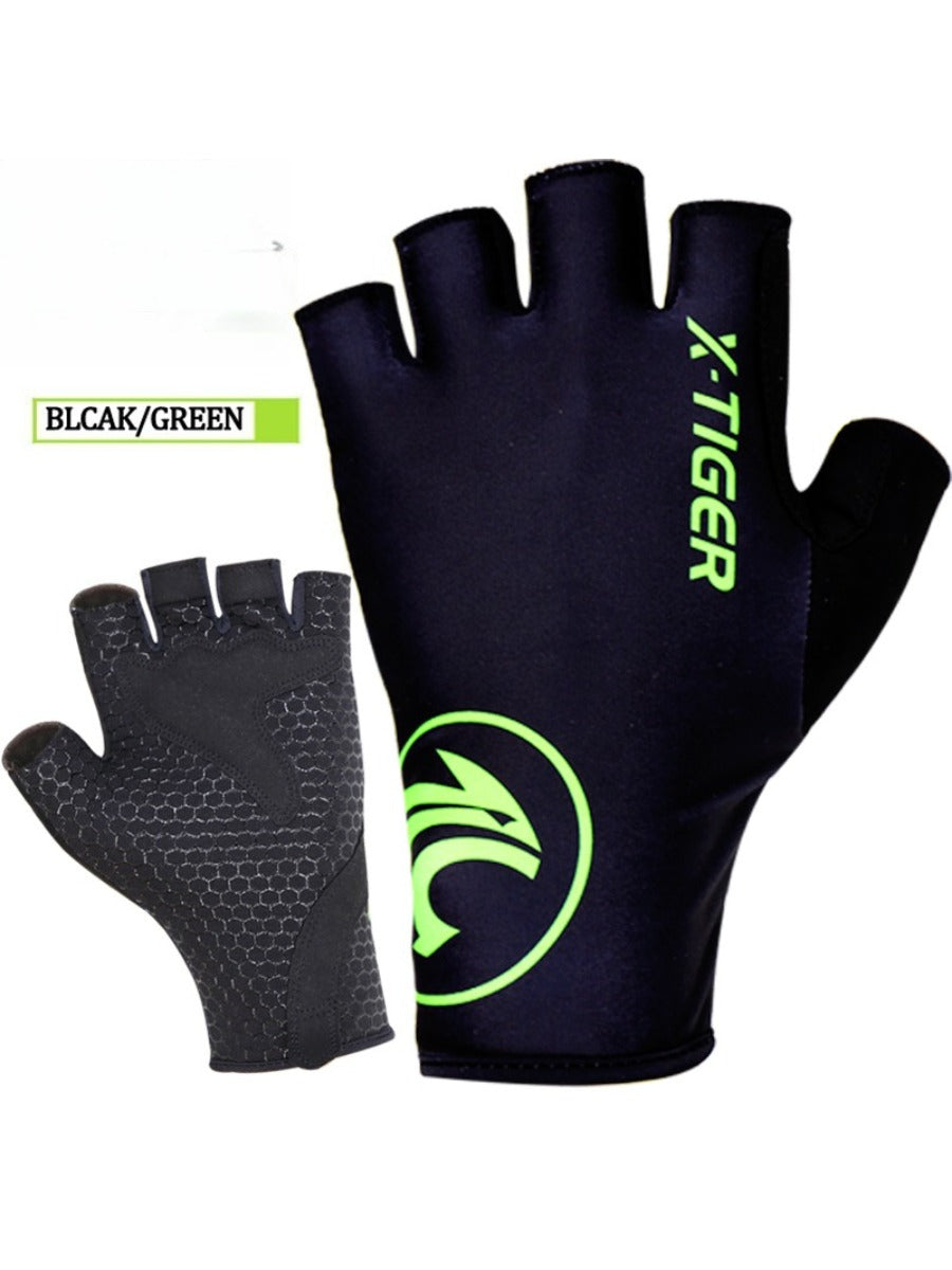 X-Tiger Cycling Gloves Outdoor Protect MTB Bike Gloves Washable Breathable Polyester Spandex Half Finger Racing Bicycle Gloves