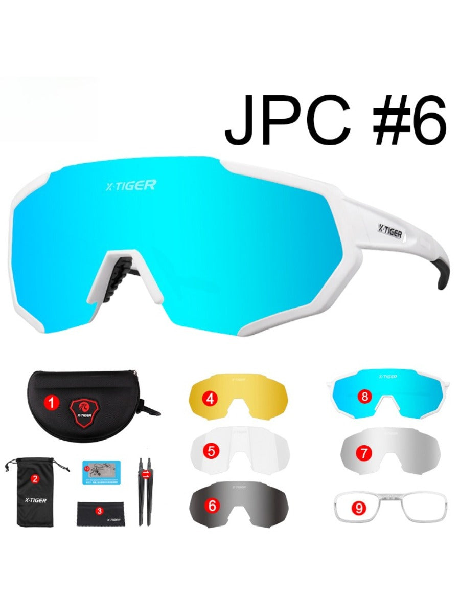 X-TIGER Polarised Eyewear Sport Photochromic Sunglasses Cycling Eyewear Mountain Bike Road Cycling Goggles 3/5 Lens