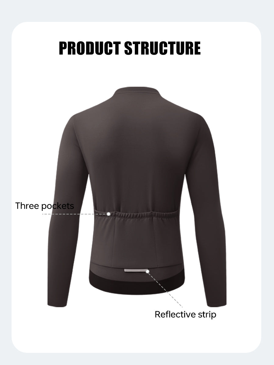 X-TIGER Men’s Thermal Fleece Long-Sleeve Jersey