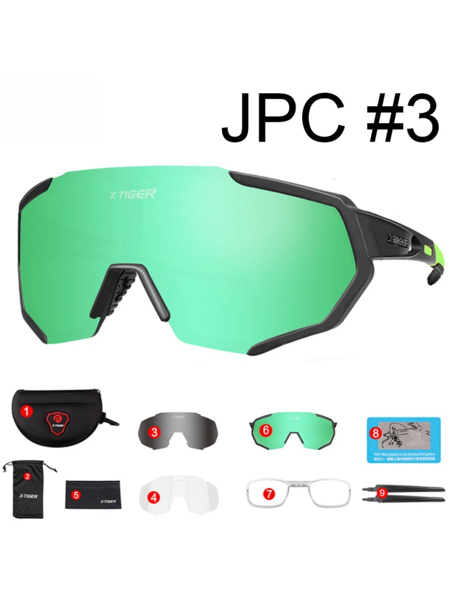 X-TIGER Summer Polarized Cycling Glasses Outdoor Sports MTB Bicycle Glasses Men Women UV400 Bike Sunglasses Eyewear Myopia Frame