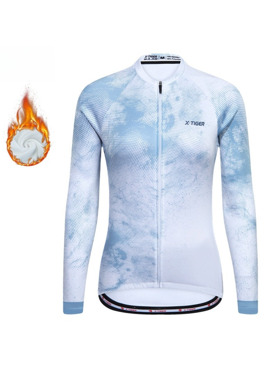 X-TIGER Men’s Pro classic Fleece Lycra Long Sleeve Cycling Jersey
