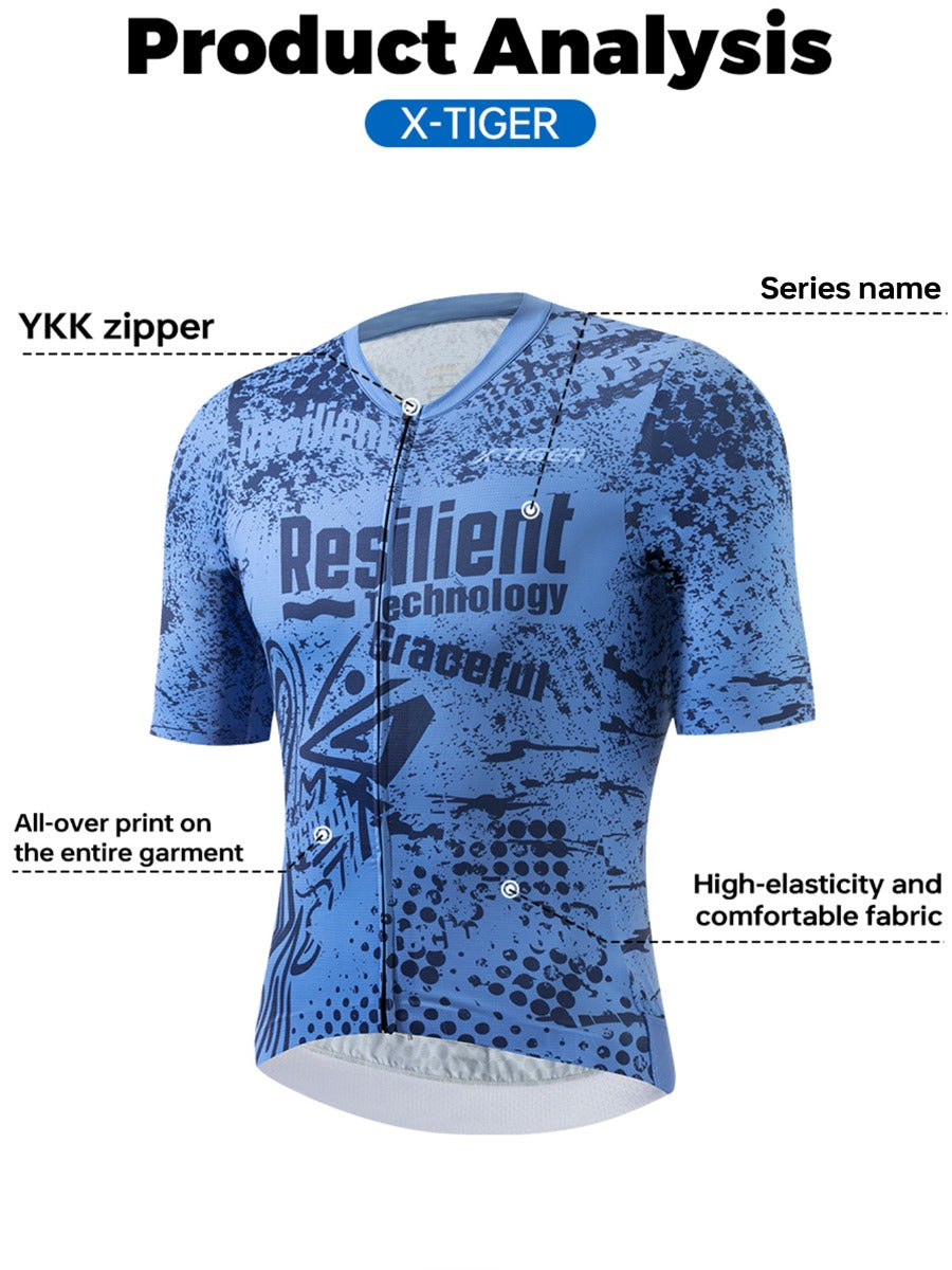X-TIGER Men’s Pro FIT Short Sleeve Cycling Jersey