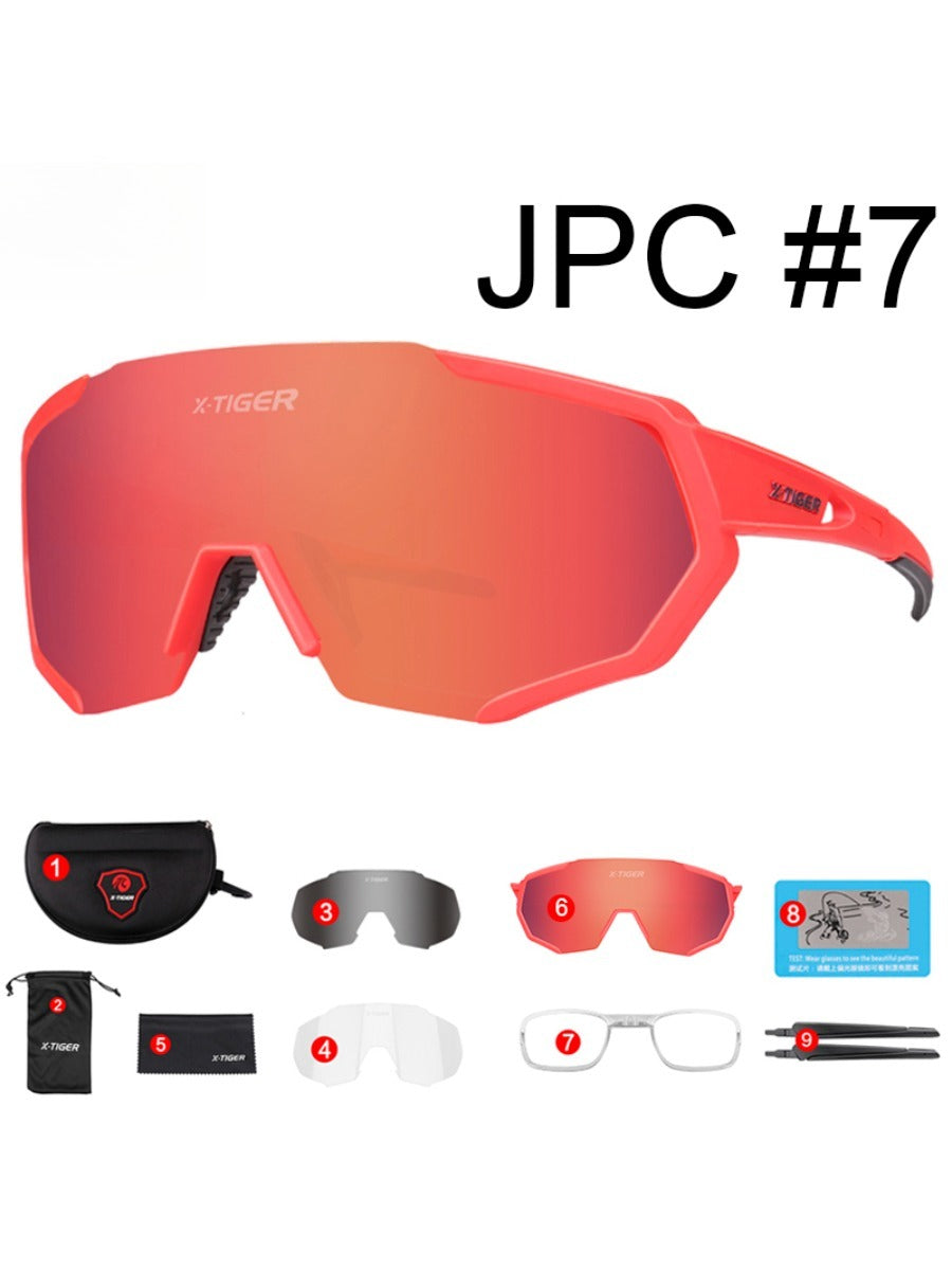 X-TIGER Summer Polarized Cycling Glasses Outdoor Sports MTB Bicycle Glasses Men Women UV400 Bike Sunglasses Eyewear Myopia Frame