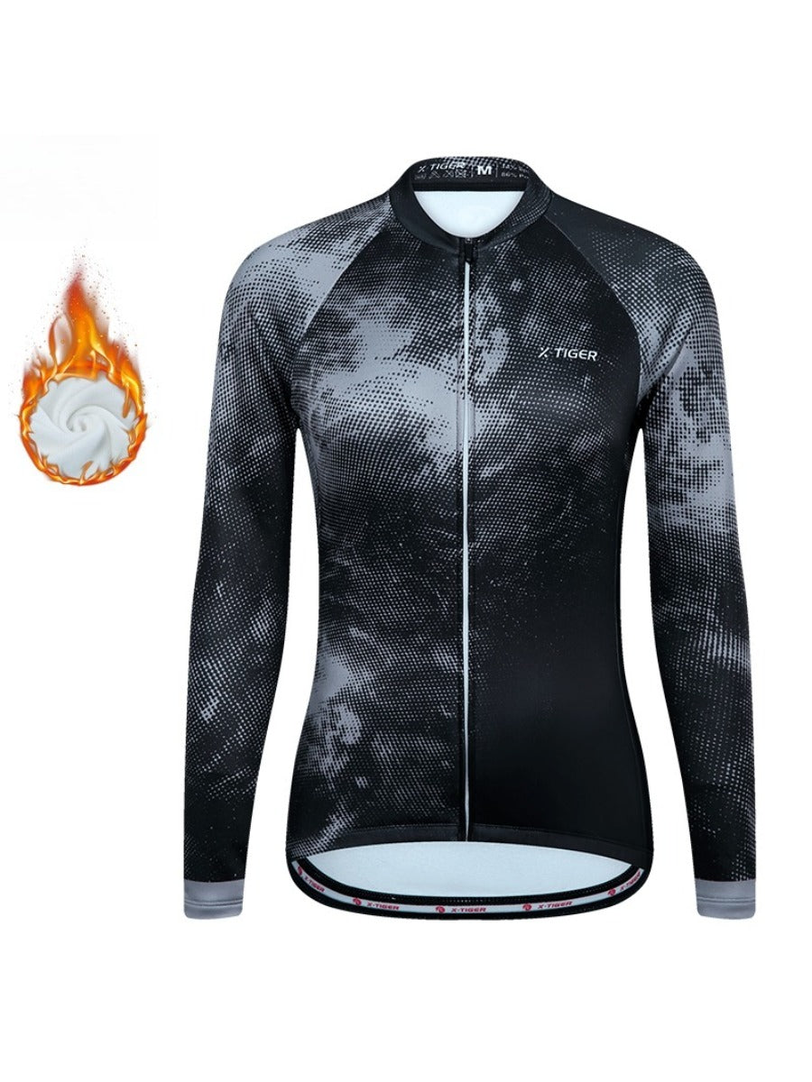 X-TIGER Men’s Pro classic Fleece Lycra Long Sleeve Cycling Jersey