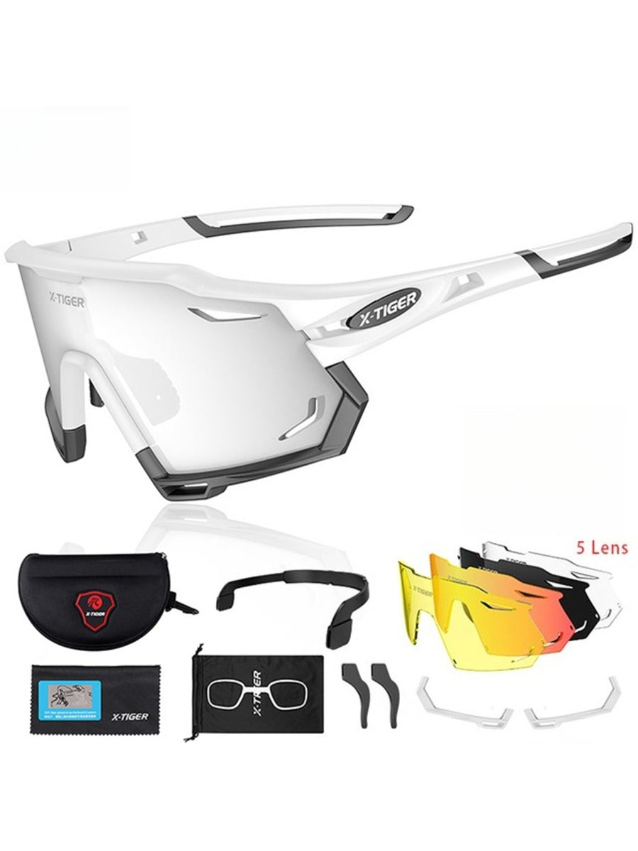 X-TIGER Cycling Glasses Photochromic Sports Sunglasses UV400 Anti Glare Lightweight Bicycle Glasses Men's Women Cycling Eyewear