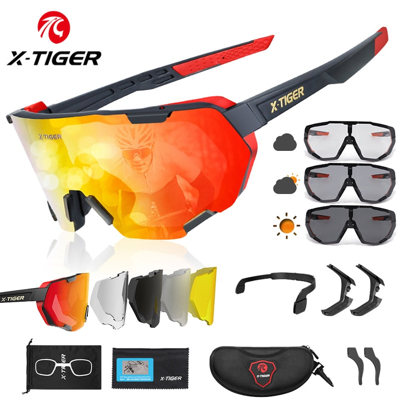 JPC Polarized Sports Sunglasses with 3 or 5 Interchangeable Lense – X-Tiger