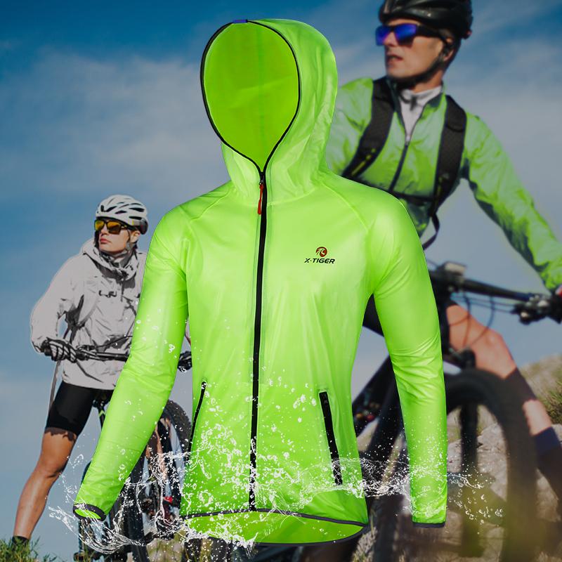 X-TIGER Cycling Skin Coat Jersey Bicycle Windproof Jacket Light Rain Coat  Green