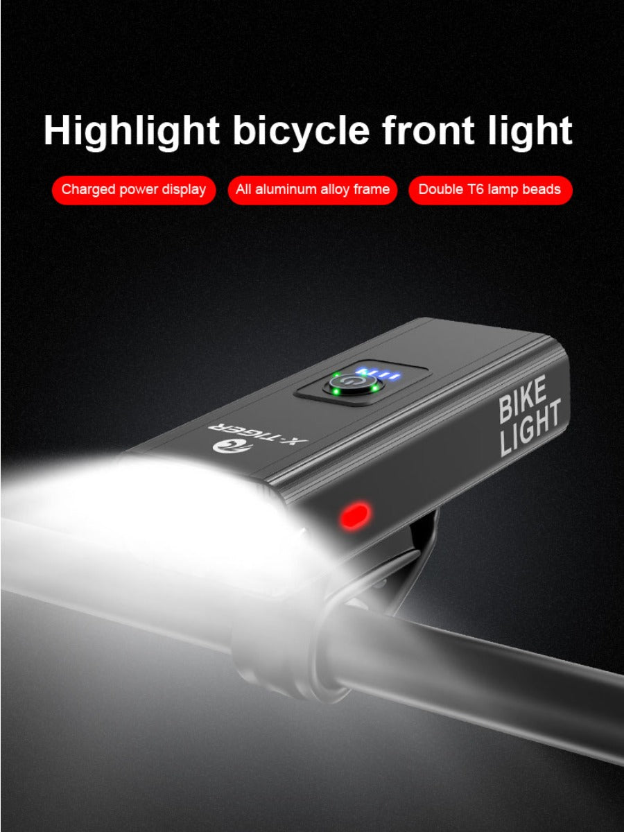 X-TIGER Bicycle Light Rainproof USB Charging LED Cycling Lights Front Lamp Headlight Aluminum Ultralight Flashlight Bike Light