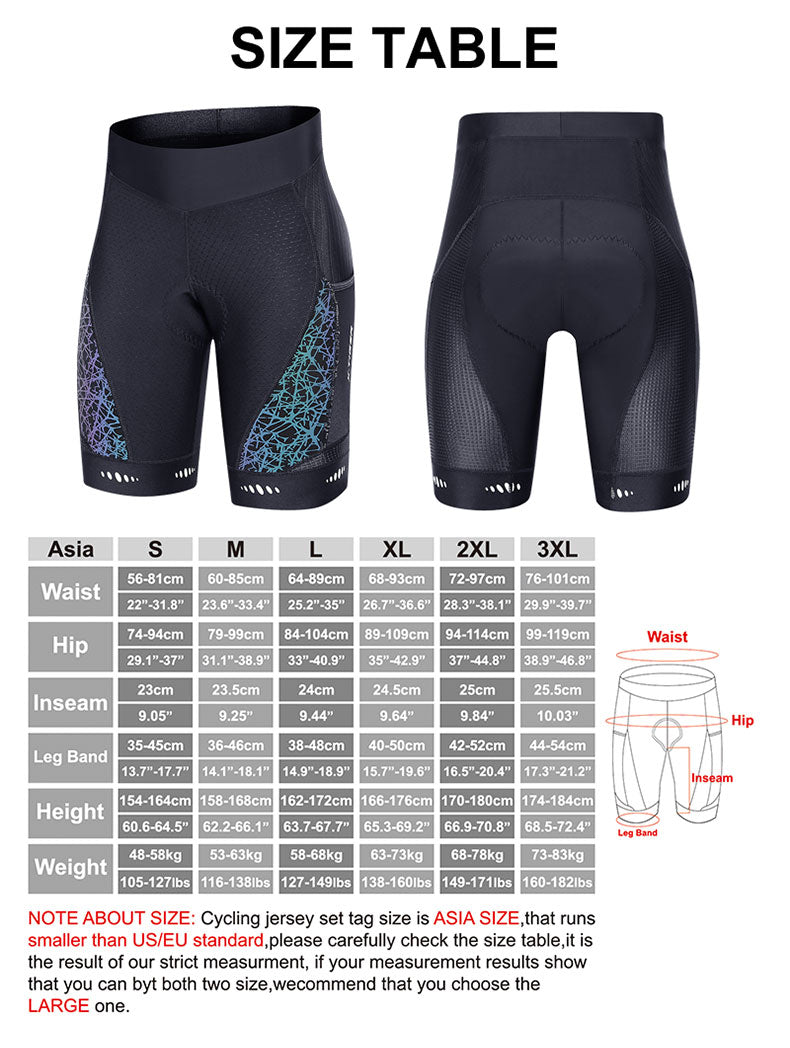 X-TIGER Women’s Racing Reflective Cycling Shorts