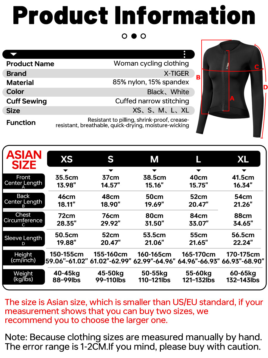 X-TIGER Women’s FIT Long-sleeved cycling jersey