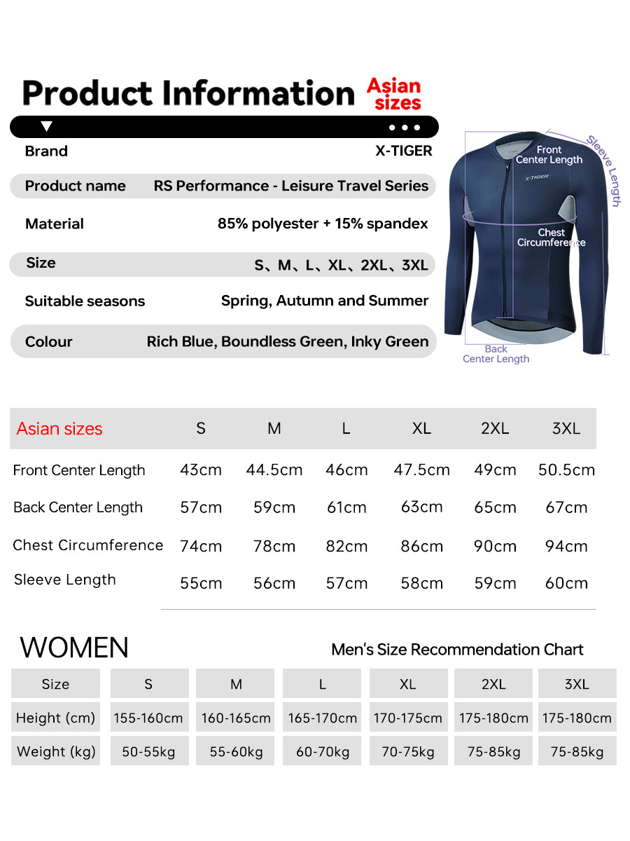 X-TIGER Men’s RS Long-sleeved cycling jersey