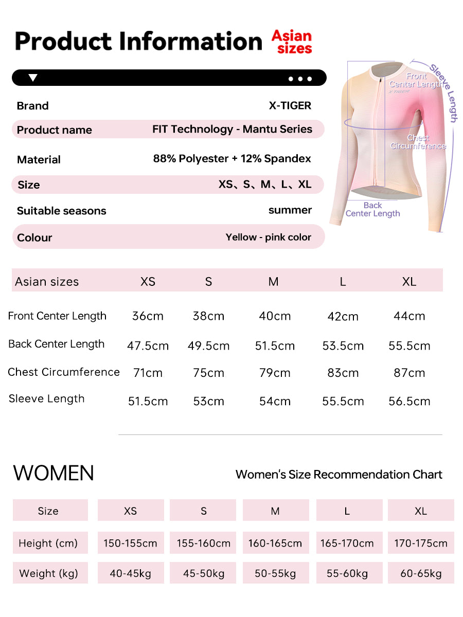 X-TIGER Women’s FIT Long-sleeved cycling jersey