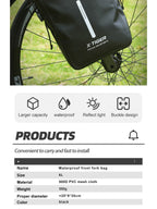 X-TIGER Wheel Bag 6L Bike Mount Storage Bag Square Quick Release Fork Bag Waterproof Satchel Bag Cycling Bicycle Front Pack