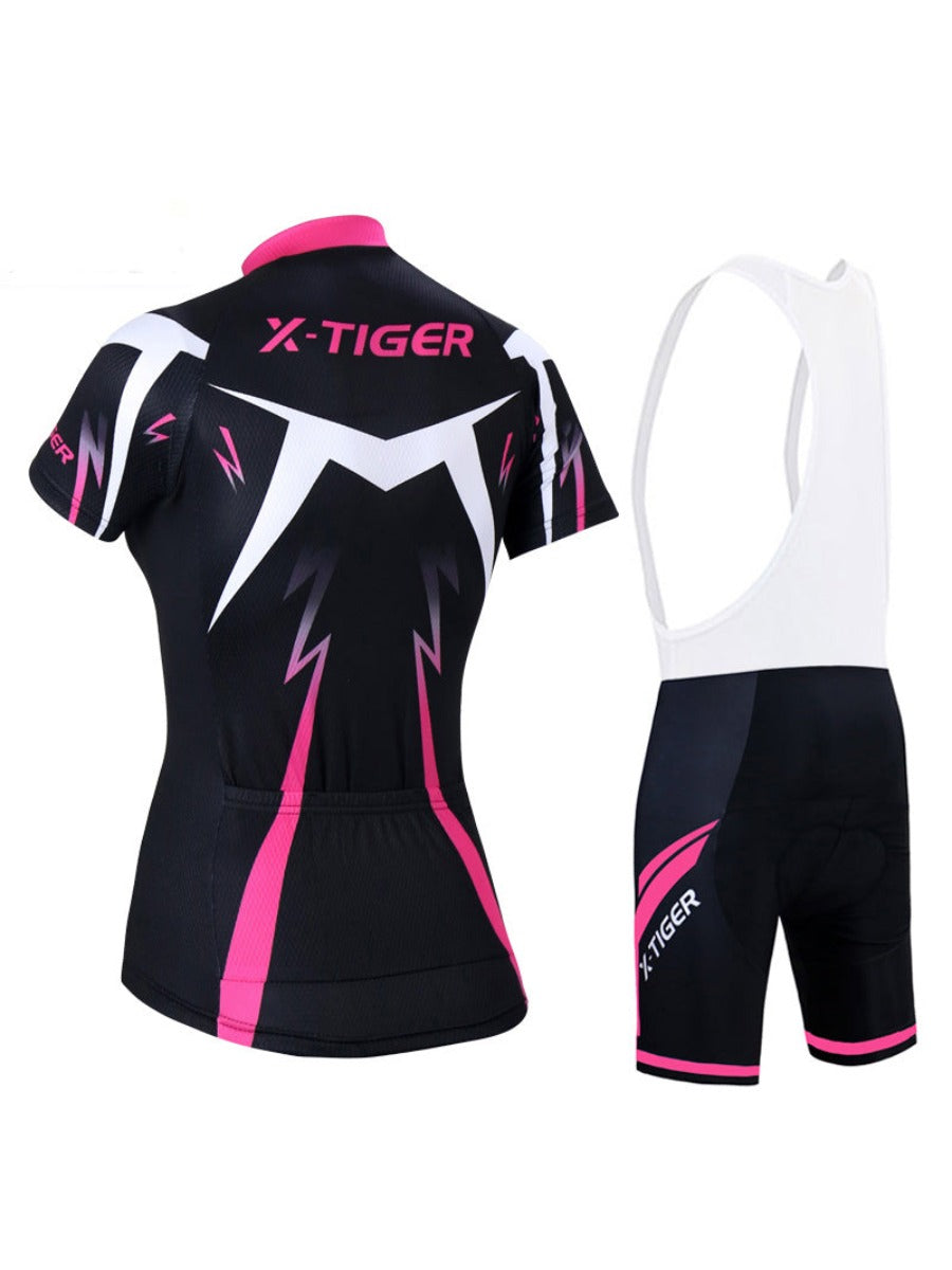 X-TIGER Classic Women’s Short Sleeve Cycling Jersey & Bib Shorts Set
