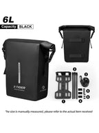 X-TIGER Wheel Bag 6L Bike Mount Storage Bag Square Quick Release Fork Bag Waterproof Satchel Bag Cycling Bicycle Front Pack
