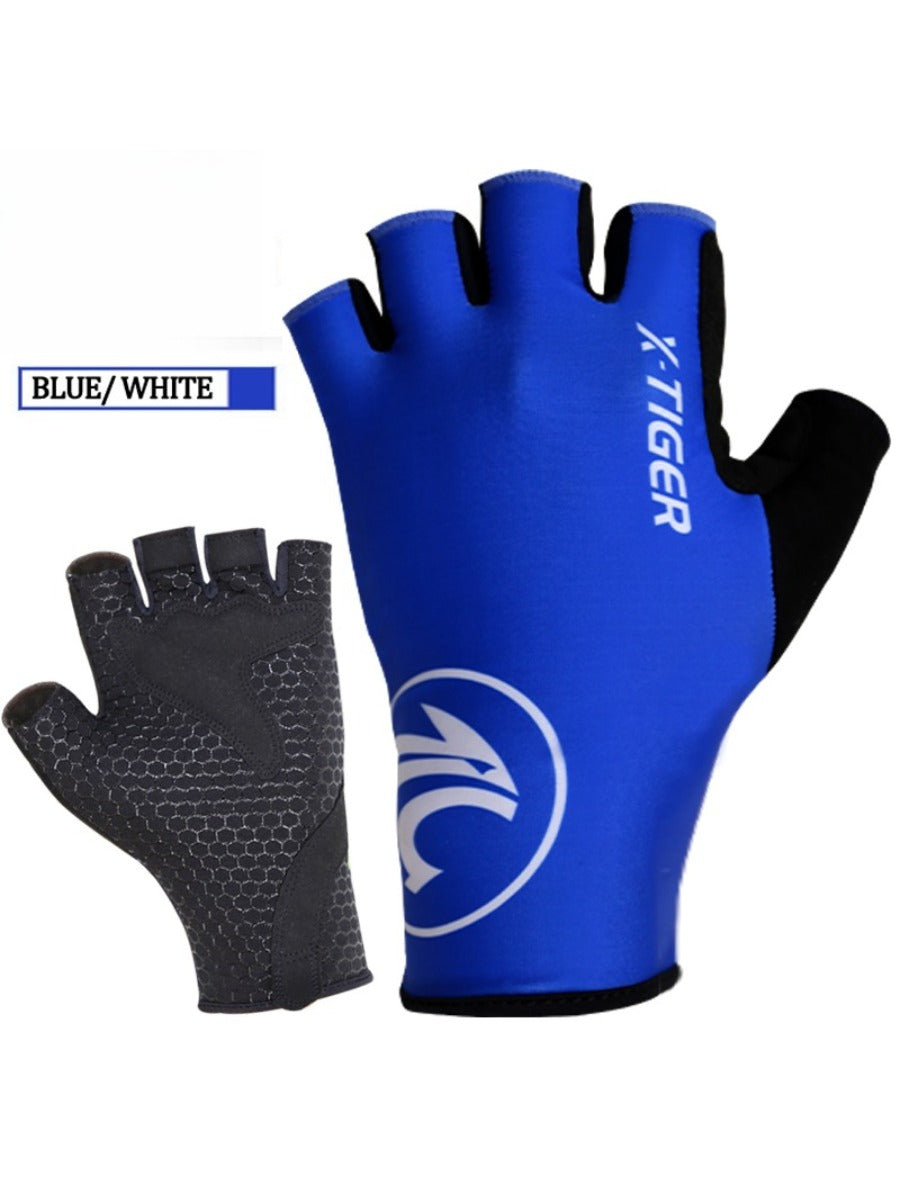 X-Tiger Cycling Gloves Outdoor Protect MTB Bike Gloves Washable Breathable Polyester Spandex Half Finger Racing Bicycle Gloves