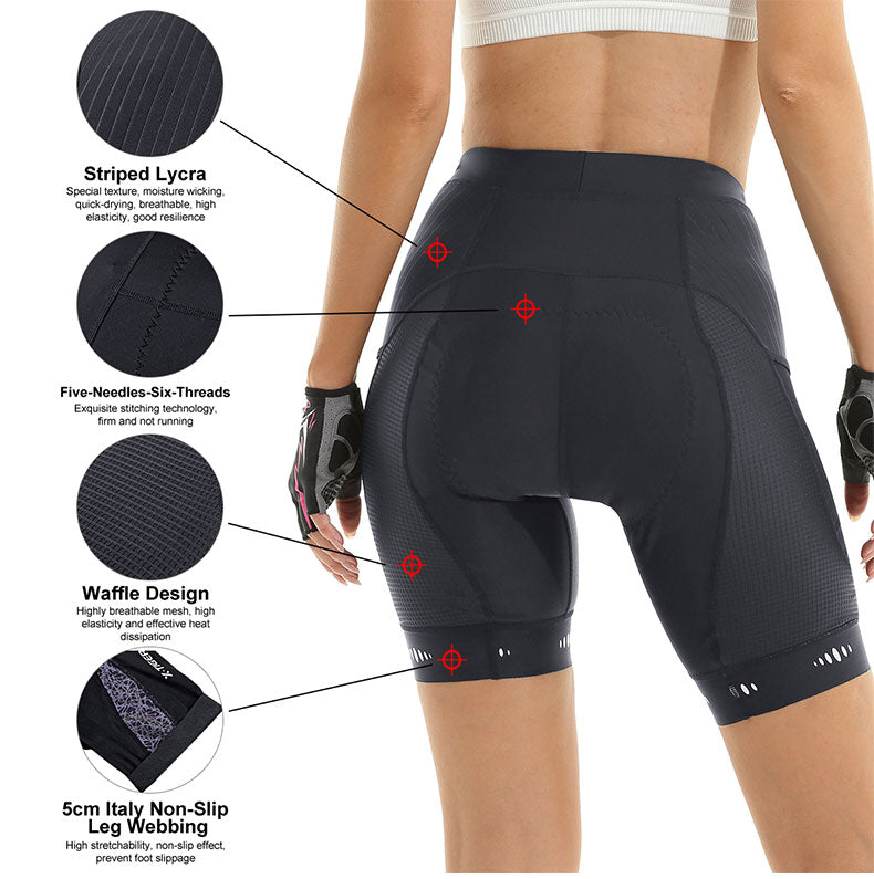 X-TIGER Women’s Racing Reflective Cycling Shorts