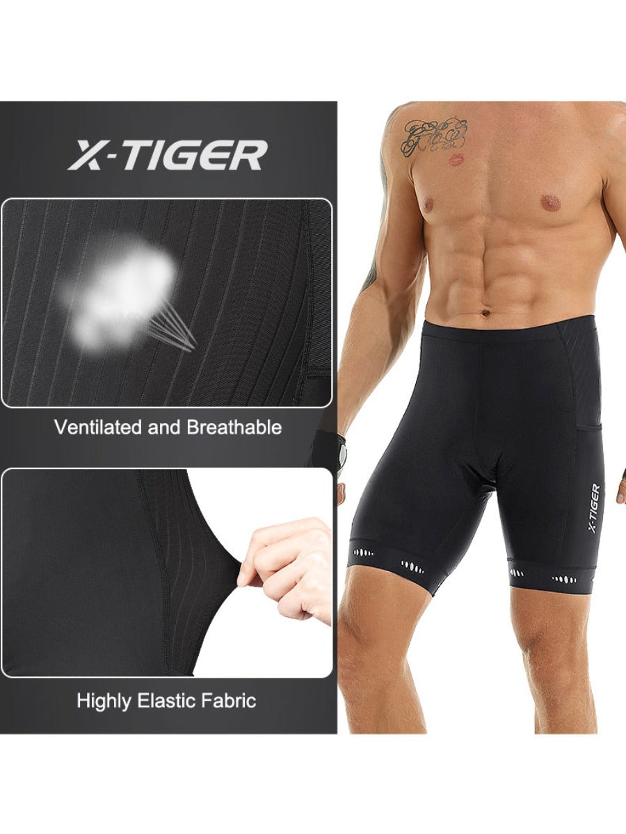X-TIGER Men’s 3-Pocket Cycling Shorts