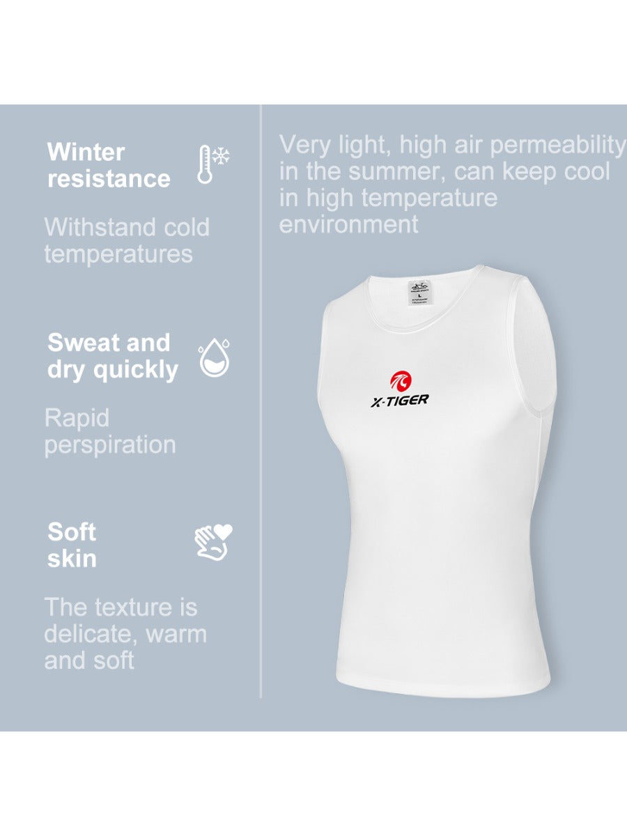 X-TIGER Sleeveless Fleece Bike Underwear Winter Cycling Base Layer