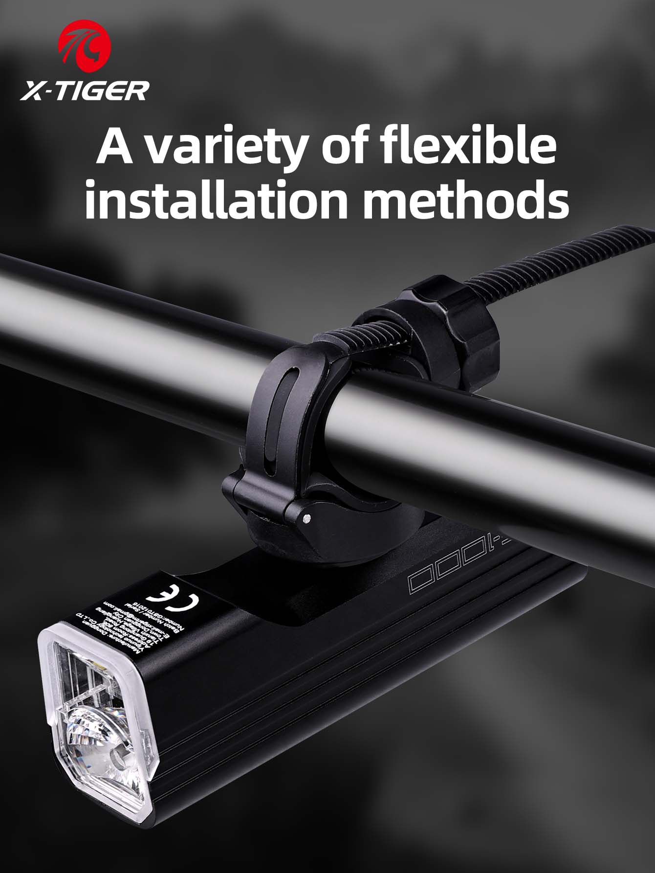 X-TIGER Bicycle Lights IPX5 Waterproof Aluminum Alloy 1000LM Bicycle Front Light Compact Portable Flashlight