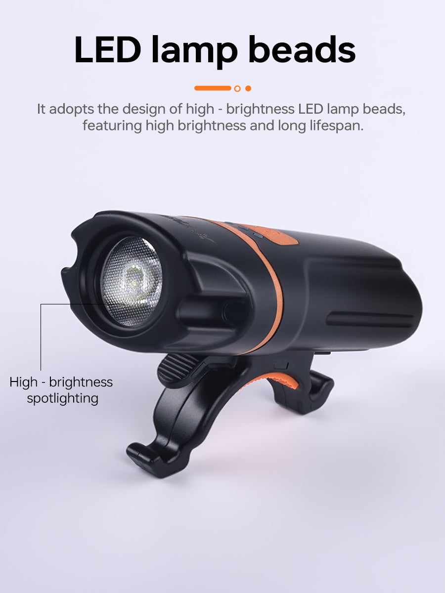 X-TIGER Bicycle front lamp High Brightness Lightweight Bike Light Type-C Rechargeable 6 Modes Night Cycling Front Flashlig