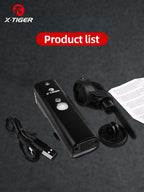 X-TIGER Bicycle Lights IPX5 Waterproof Aluminum Alloy 1000LM Bicycle Front Light Compact Portable Flashlight