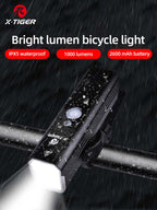 X-TIGER Bicycle Lights IPX5 Waterproof Aluminum Alloy 1000LM Bicycle Front Light Compact Portable Flashlight