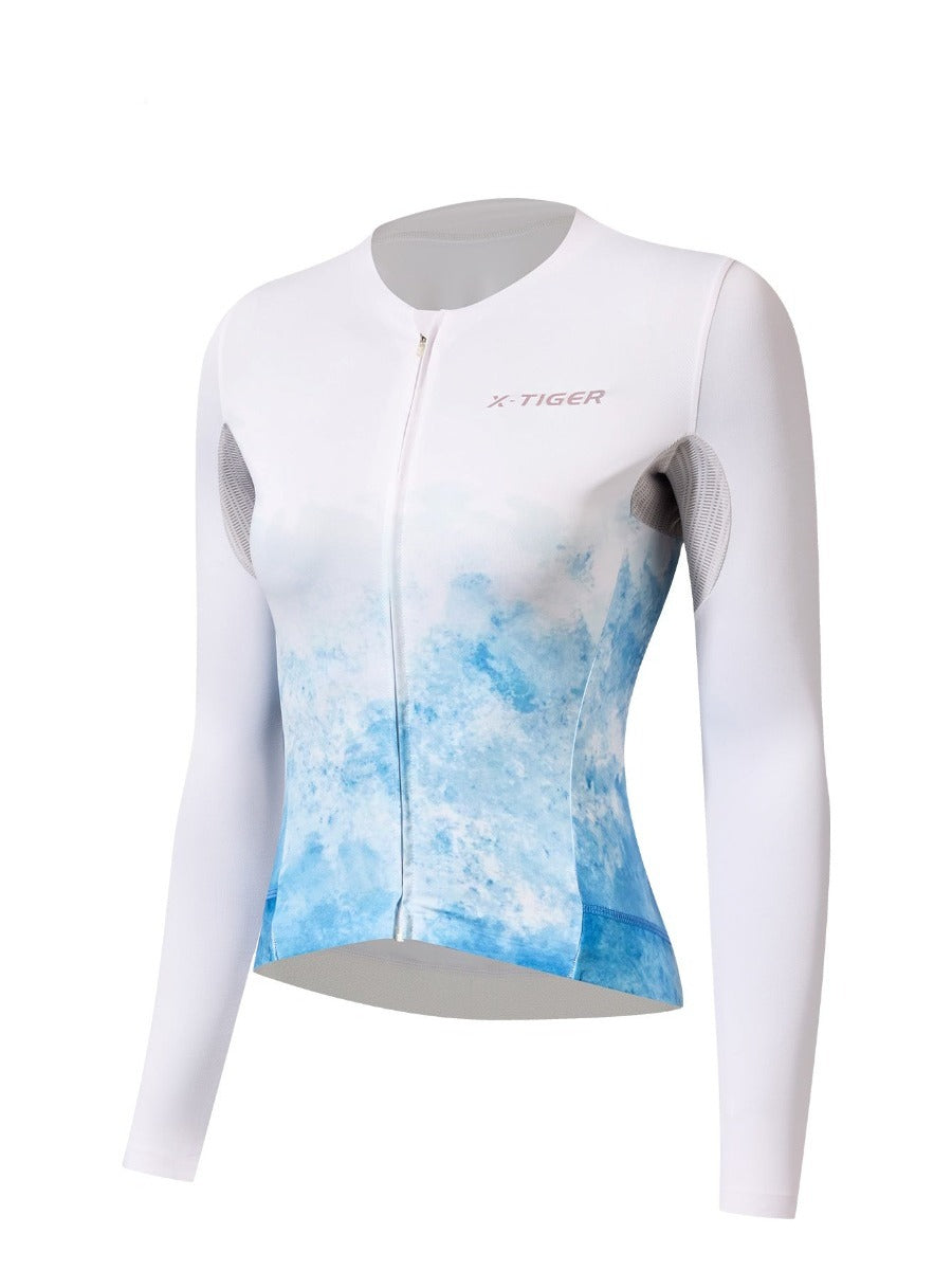 X-TIGER RS Women’s Long Sleeve Cycling Jersey Breathable Quick-Dry