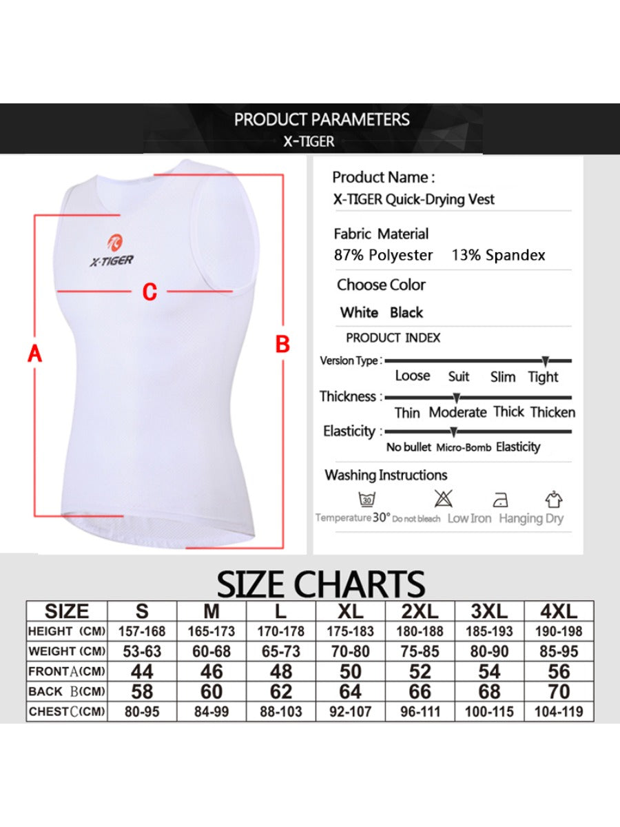 X-TIGER Men’s Quick Dry Cool Mesh Cycling Vest