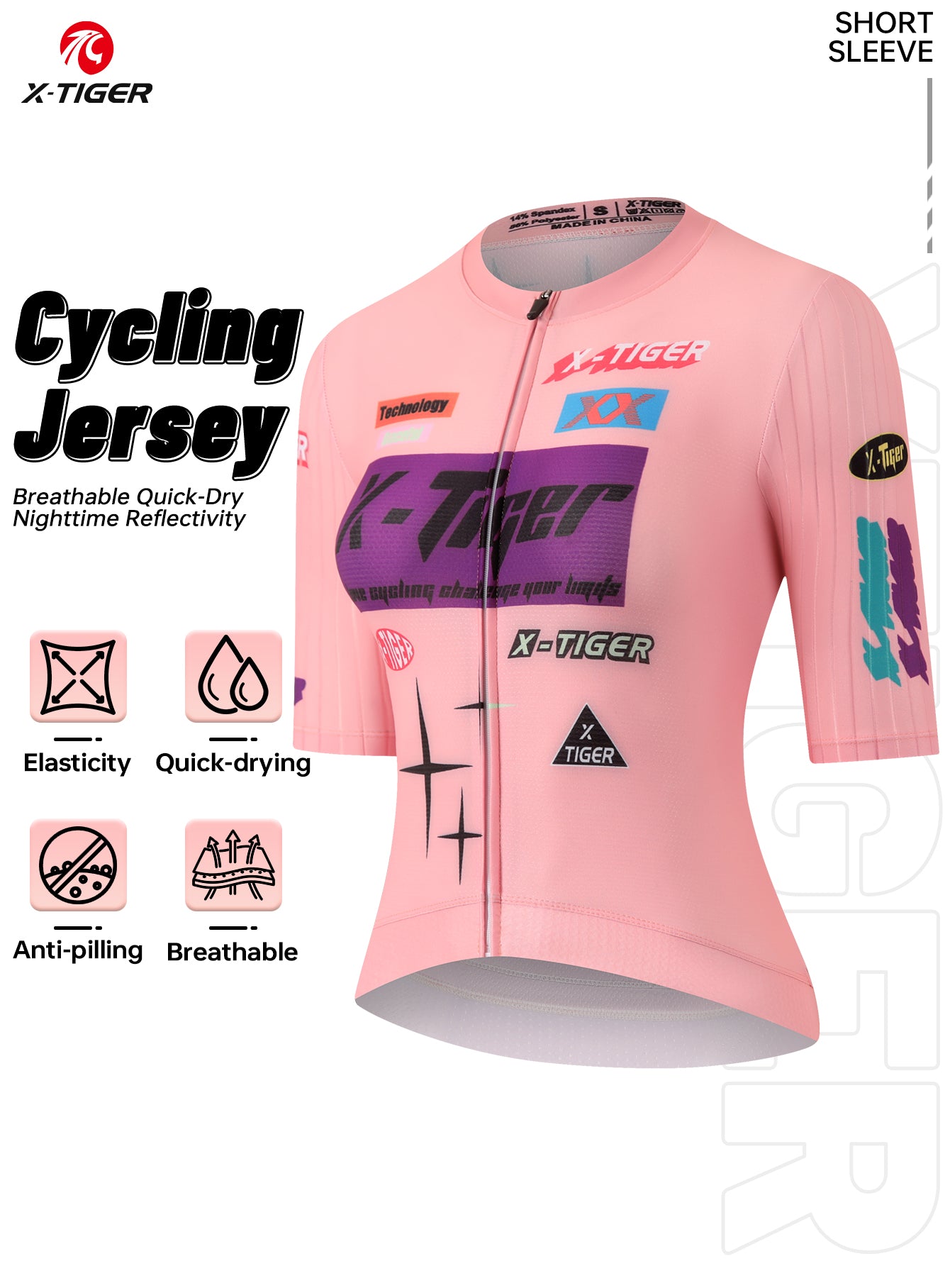 X-TIGER Women’s Advanced Pro Classic Short Sleeve Cycling Jersey