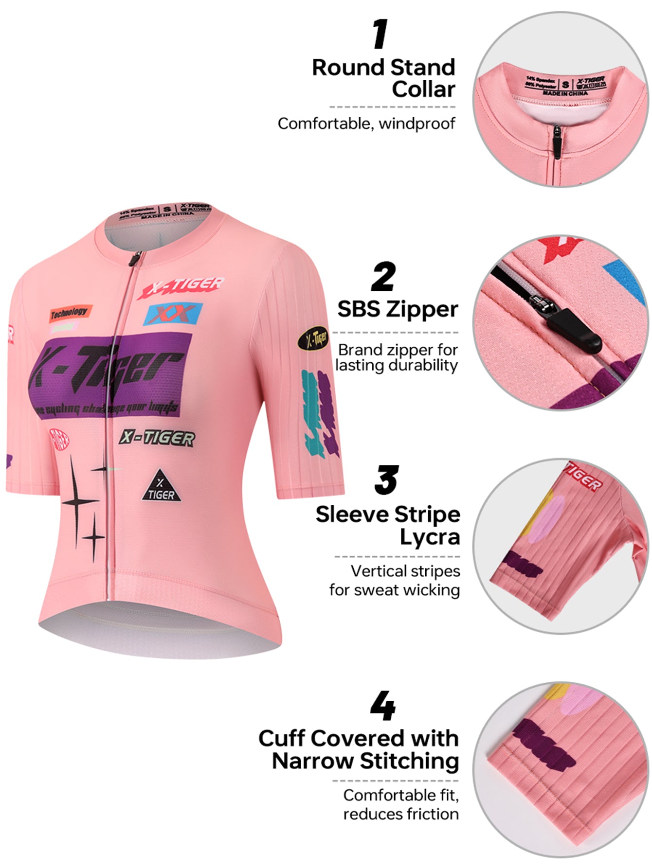 X-TIGER Women’s Advanced Pro Classic Short Sleeve Cycling Jersey