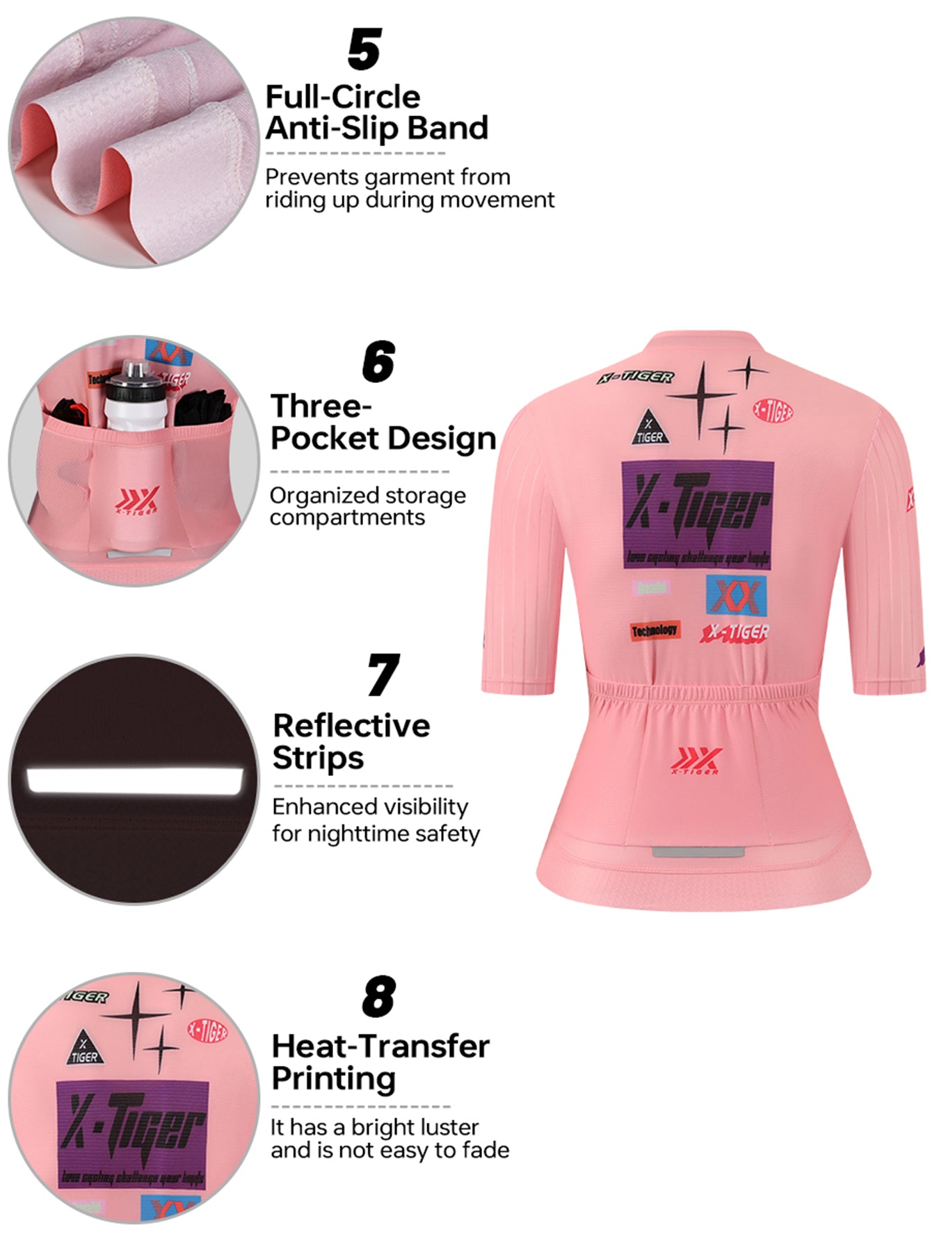 X-TIGER Women’s Advanced Pro Classic Short Sleeve Cycling Jersey