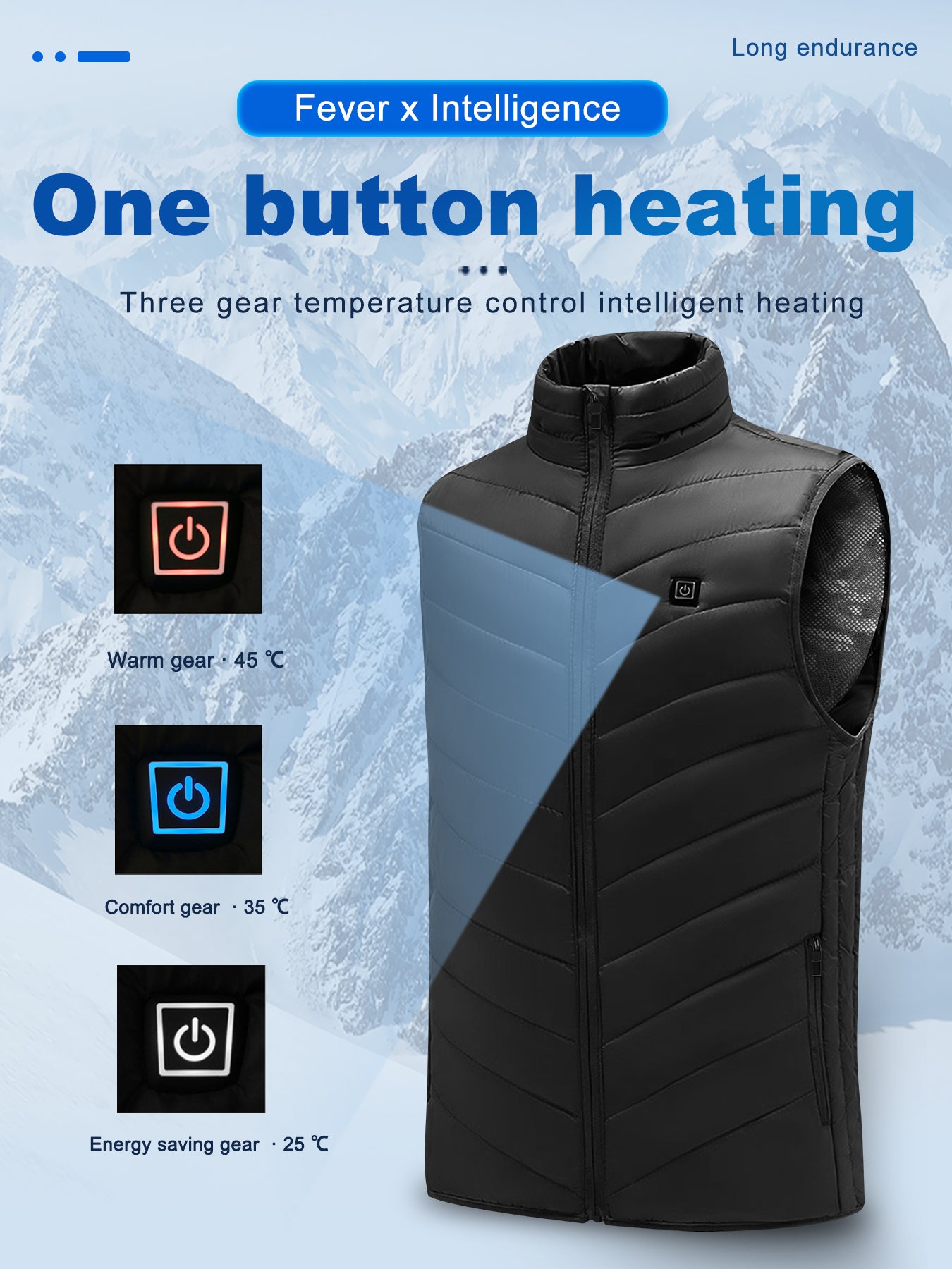 X-TIGER Men’s Smart Temperature-Control Heated Vest