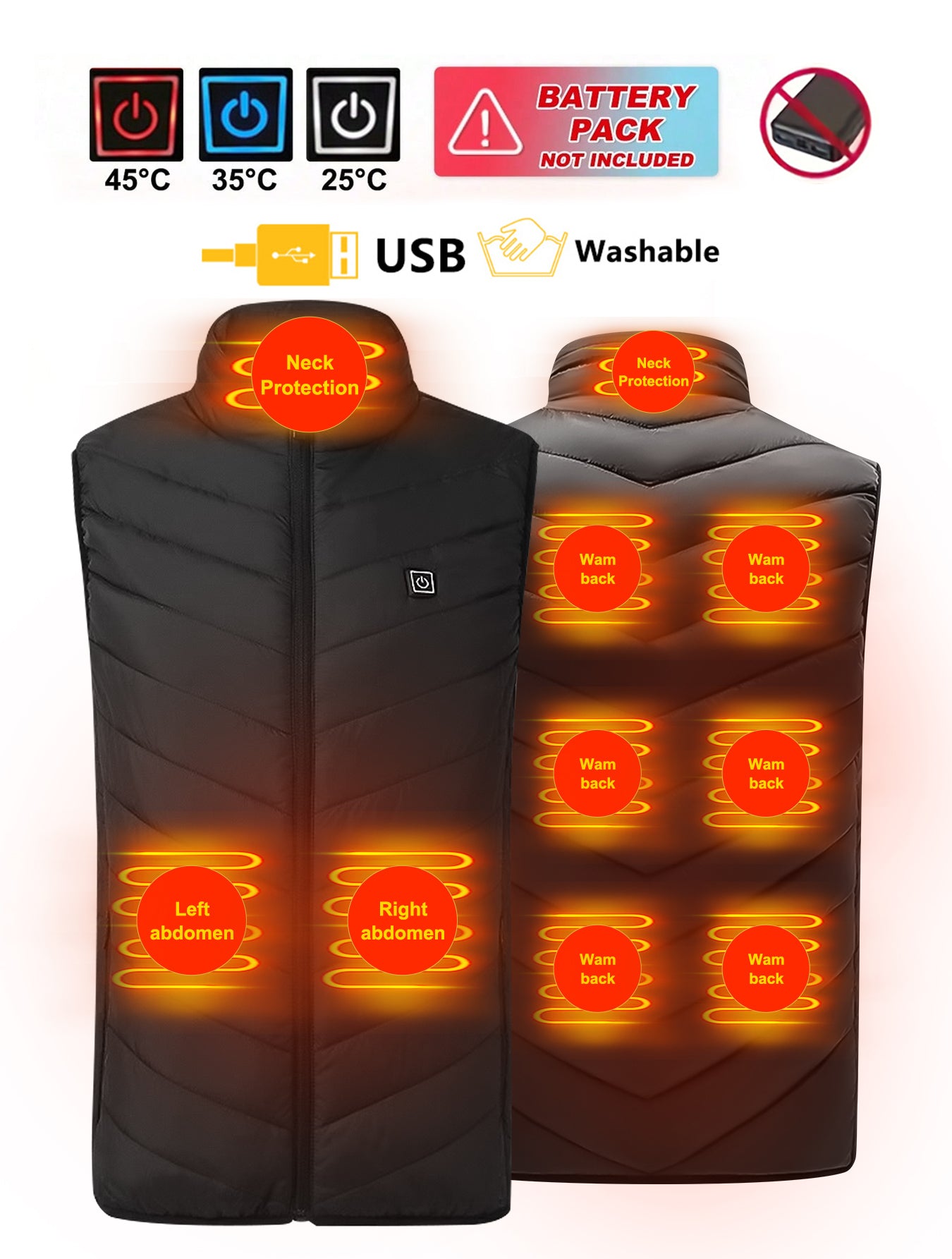 X-TIGER Men’s Smart Temperature-Control Heated Vest