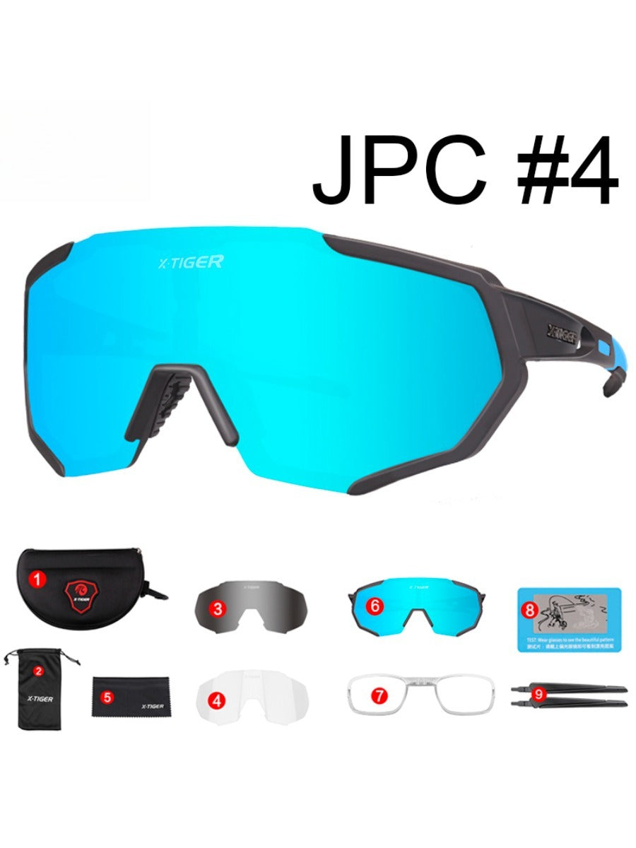 X-TIGER Summer Polarized Cycling Glasses Outdoor Sports MTB Bicycle Glasses Men Women UV400 Bike Sunglasses Eyewear Myopia Frame
