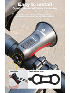 X-TIGER Waterproof Electronic Bike Horn High Decibel Warning Bell 6 Hours Battery