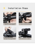 X-TIGER Bicycle Light IP66 Rainproof Bike Flashlight Type-C Rechargeable MTB Road Bike Front Lamp