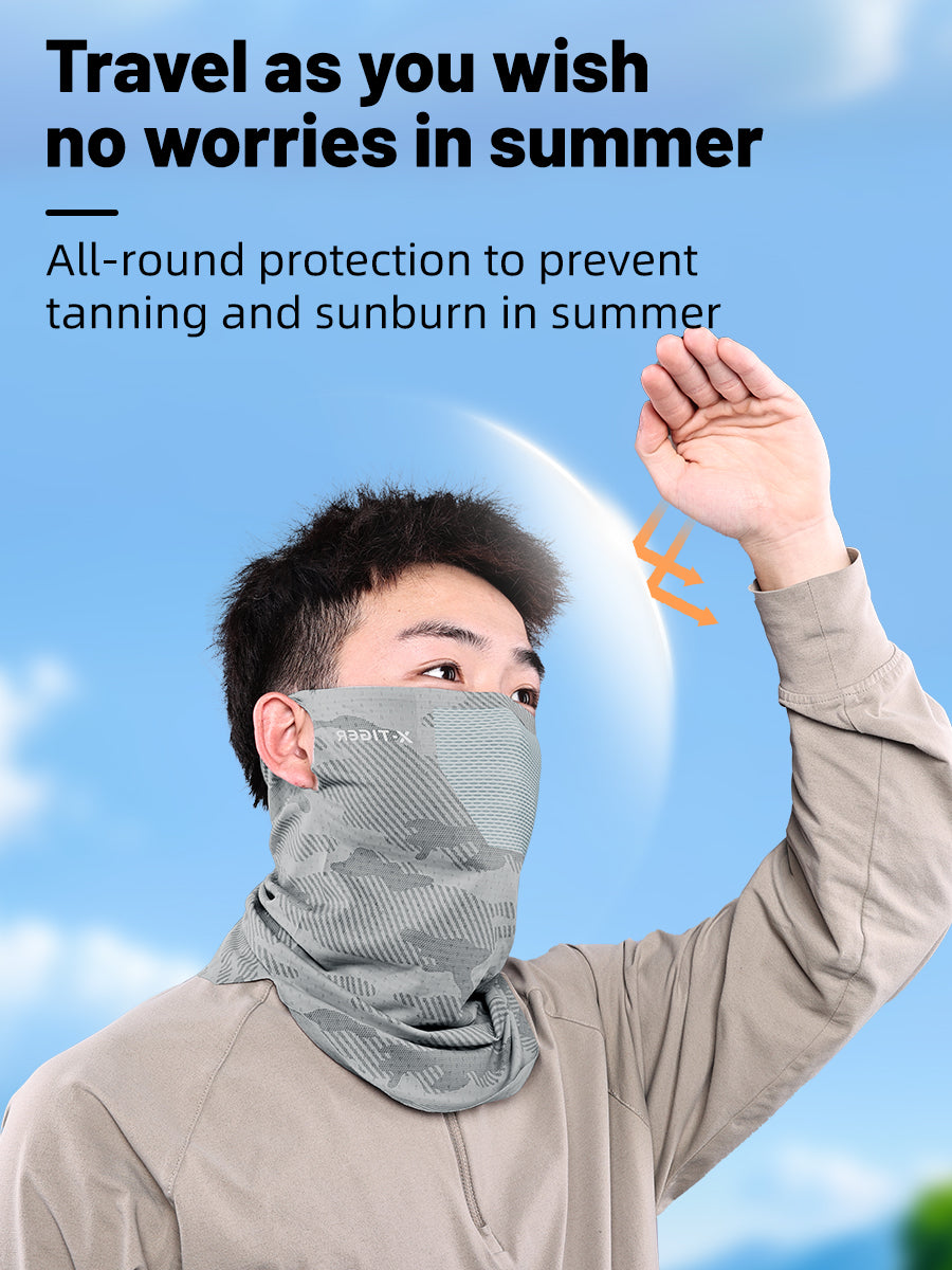 X-TIGER Sports lce Silk Mask Outdoor Cycling Bandana Summer Breathable Quick Dry UV Protective Headgear Running Scarf Men Women