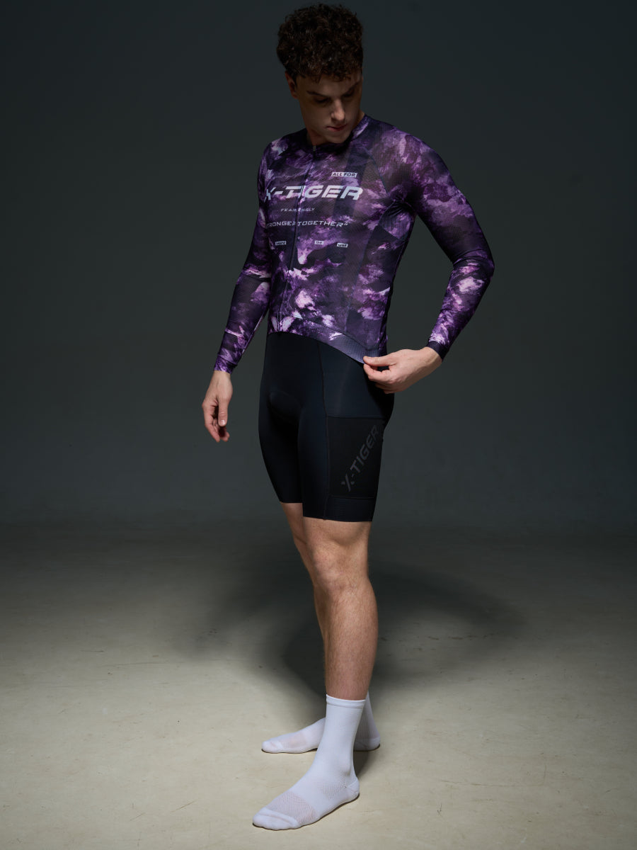 X-TIGER 2026 Men’s Performance Long Sleeve Cycling Jerseys -3