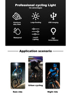 X-TIGER Cycling Headlight Waterproof Bike Light 1200 mAh USB Rechargeable LED Bicycle Lamp MTB Road