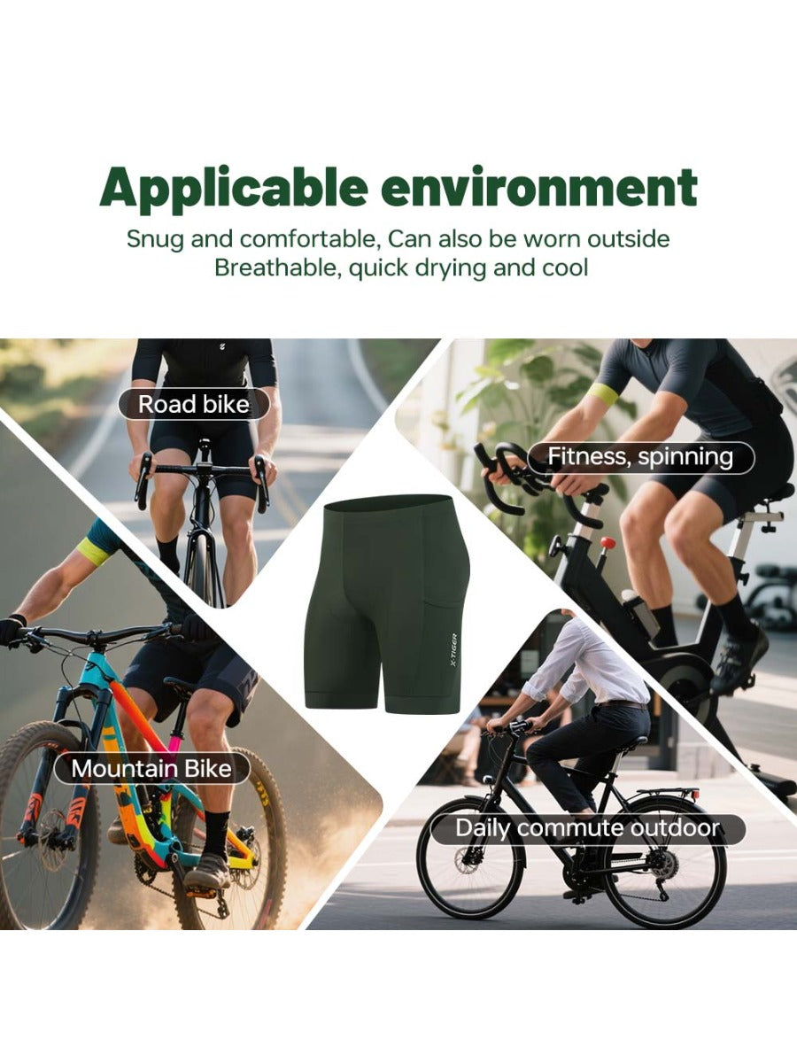 X-TIGER Men’s 3-Pocket Cycling Shorts
