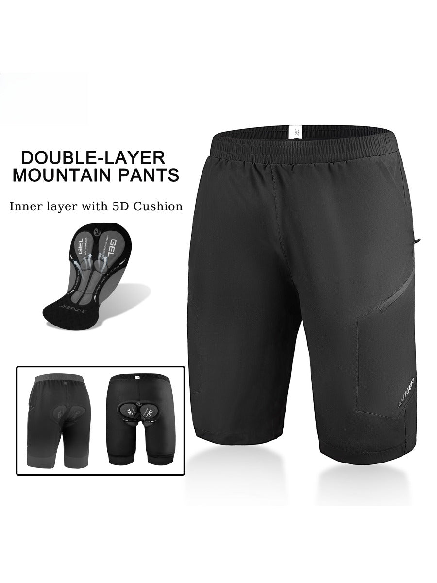 X-TIGER MTB Mountain Bike Shorts with Inner Liner, Quick Dry