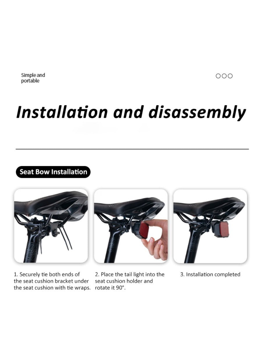 X-TIGER Cycling Tail Light IP66 Waterproof MTB Road Bicycle Light Smart Brake Sensor APP Build Mode Smart Expression Taillight