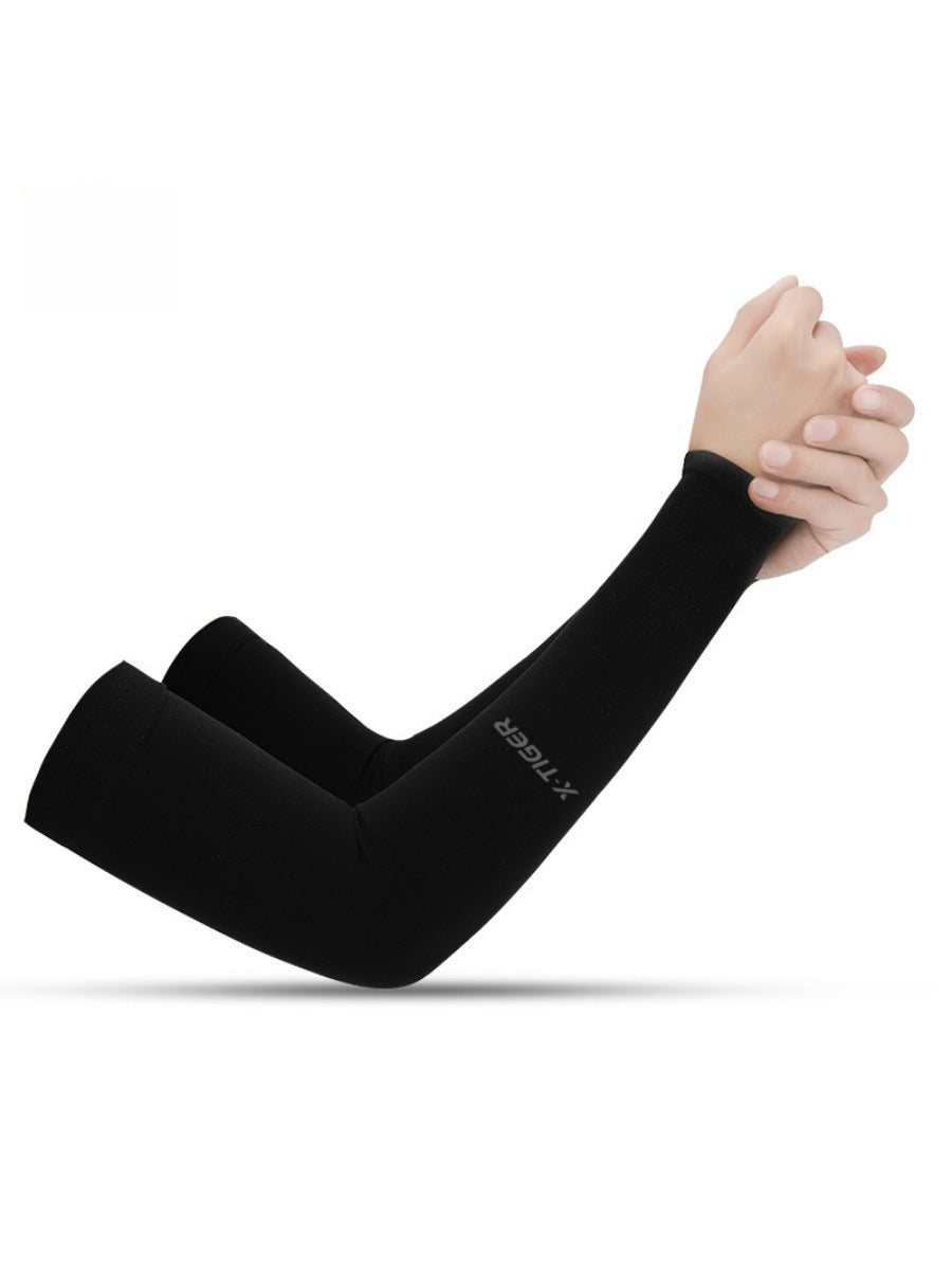 X-TIGER Breathable Ice Fabric UV Protection Running Arm Sleeve Basketball Elbow Pad Outdoor Sports Arm Warmer Cooling Hand Cover