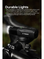 X-TIGER Bicycle Night Riding Lights Mountain Bike Road Bike Strong Light Headlight Brake Tail Light Combo Set Cycling Equipment