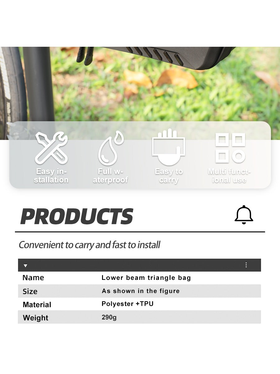 X-TIGER Bicycle Bags Triangle Bag Tube Front Frame Bag Rainproof Large Capacity MTB Road Shell Pouch Cycling Beam Bag