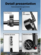X-TIGER 25cm Shock Pump 300PSI Bicycle Manual Air Pump with Gauge for MTB Fork & Rear Suspension