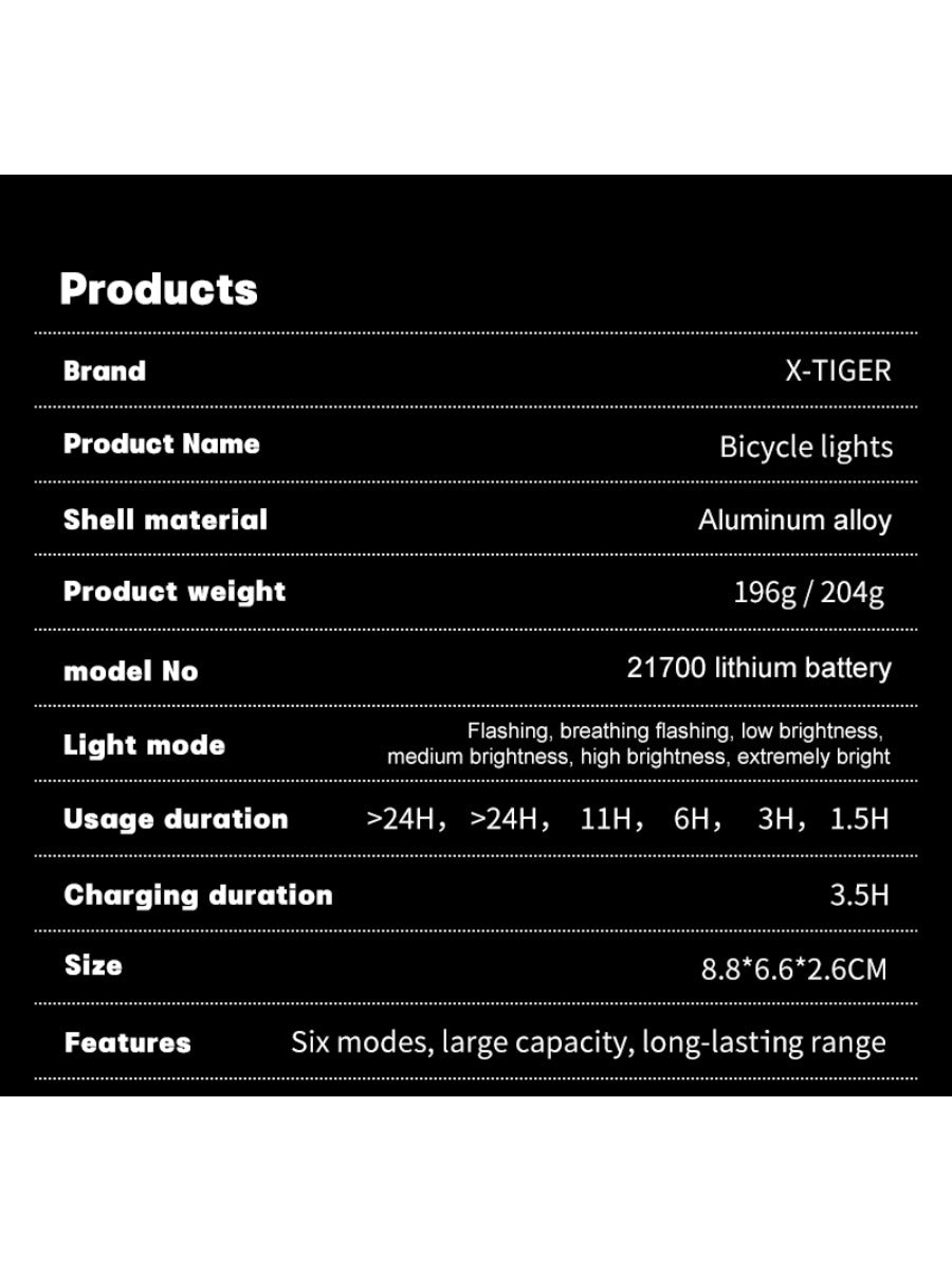 X-TIGER Bike Lights 2800LM IPX6 Waterproof Bike Headlight Night Riding Compatible with Garmin/GoPro Mount Bicycle Front Light