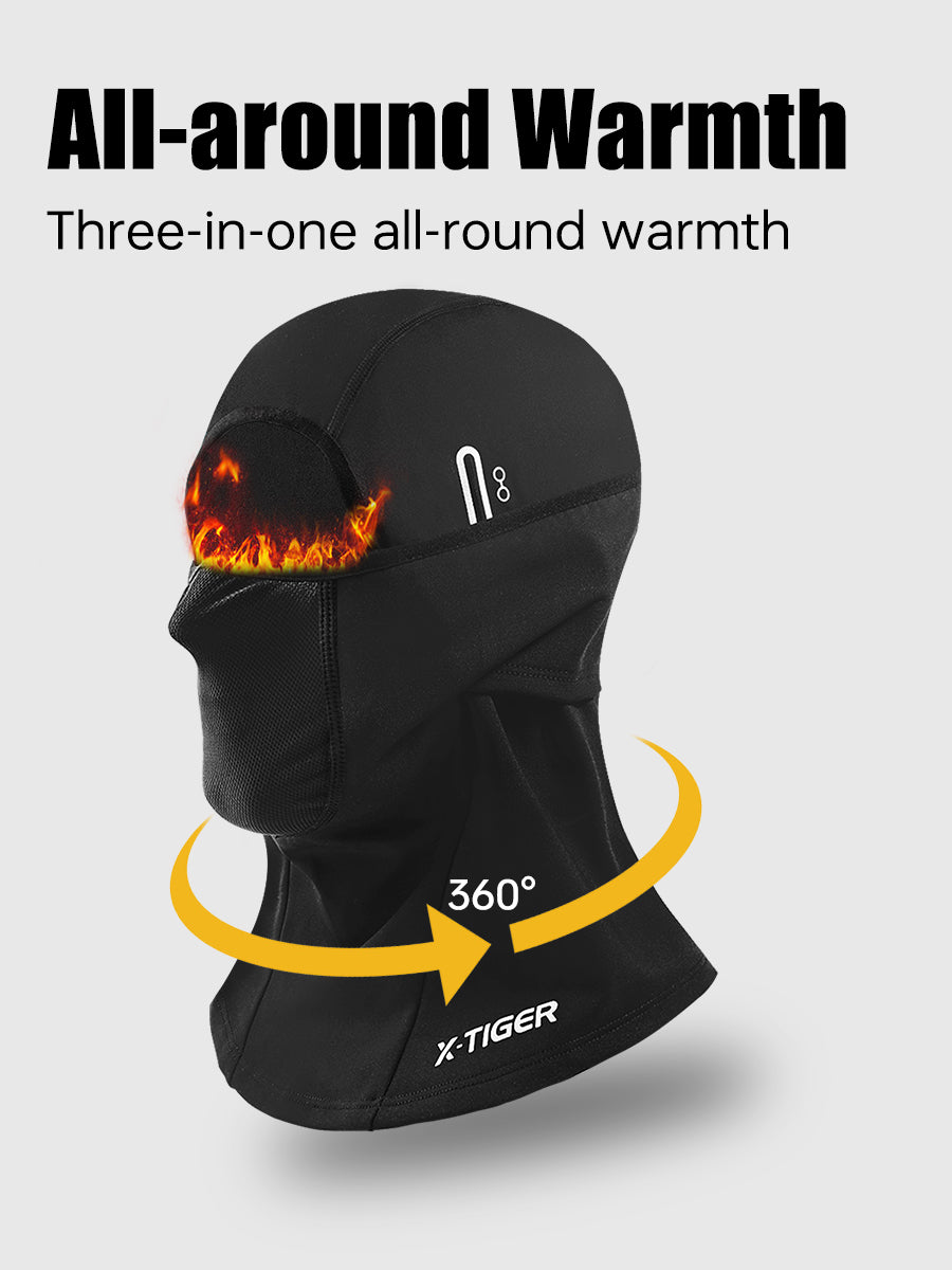 X-TIGER Winter Ski Mask Cycling Mask Anti-Dust Cycling Mask with Filter Windproof Full Face Cover Balaclava Skiing Skating Hat