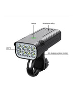 X-TIGER Bike Light Set Powerful USB Rechargeable Bright 10000mAh Bicycle Front Lights IPX5 Waterproof Front Lamp